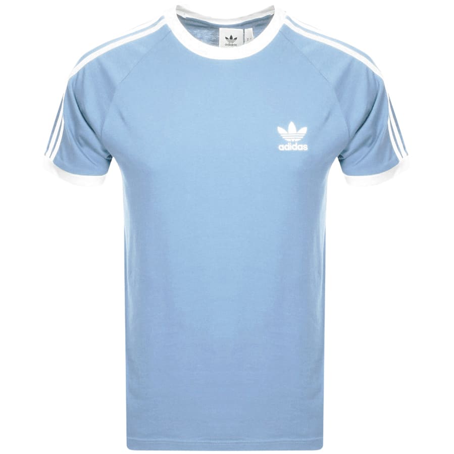 Alternative Image for ProductAdidas Originals 3 Stripe T Shirt Blue1